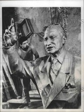 1958 Press Photo Artist