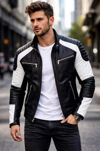 Giacca pelle uomo - pelle, fatta