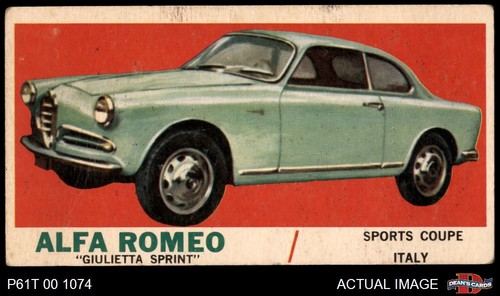 1961 topps sports cars - topps,