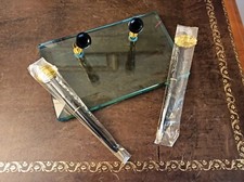 Set scrivania cristallo - set,