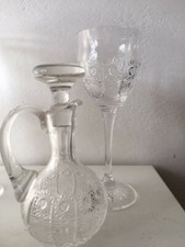 SET BICCHIERI MIREA CRYSTAL IN CRISTALLO DI BOEMIA. VINTAGE originale anni 60. 