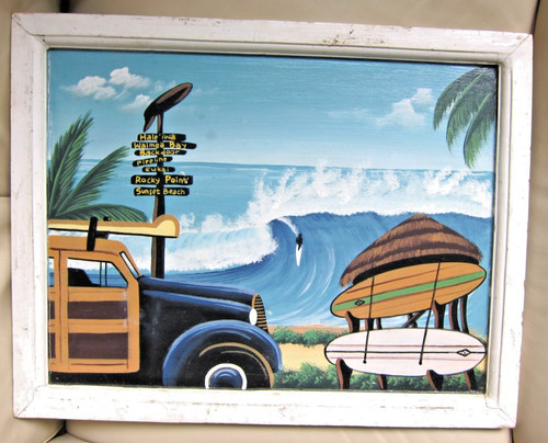 Quadro olio hawaiano vintage