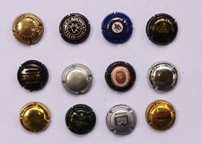 12 tappi capsule spumante vino frizzante champagne bevande birra vintage lotto L