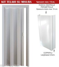 KIT TELAIO IMBOTTE in Pvc COMPLETO DI COPRIFILI PER PORTA A SOFFIETTO