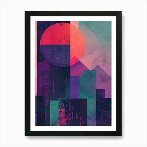 Stampa tela città - città, astratta