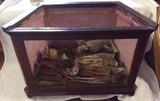 Antica Scarabattola/Teca Con Santa In Cera 1800