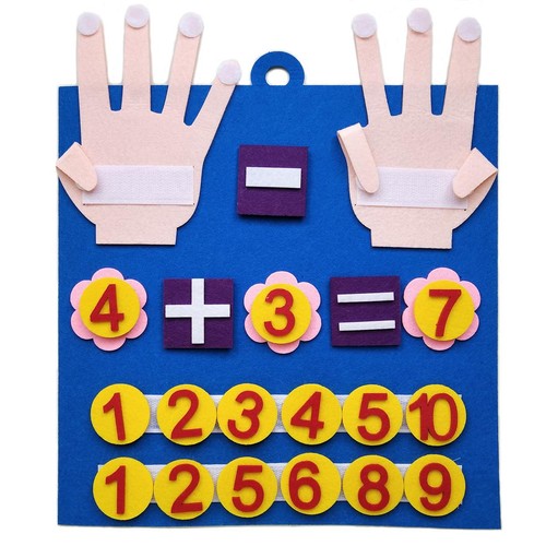 Montessori feltro numero dito - numero,