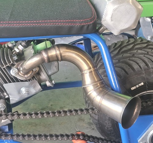 Tubo testata scarico mini bike