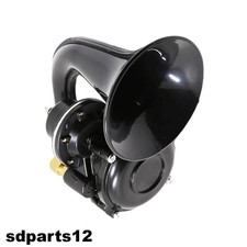 Avvisatore Tromba Aria Compressa 120 dB 12/24V Tromba Pneumatica Camion Nera