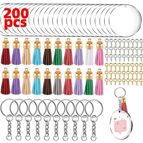 200pcs acrilico portachiavi - 200pcs,