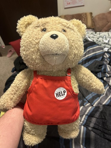 Grembiule rosso ted plush - rosso,