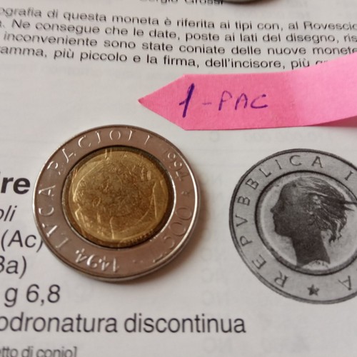 Moneta 500 lire - moneta,