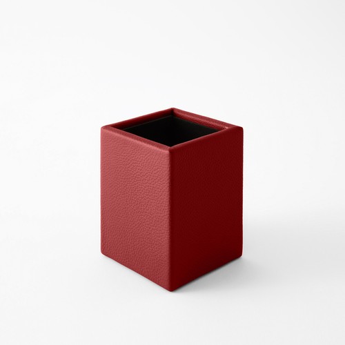 Portapenne pelle rosso - in,