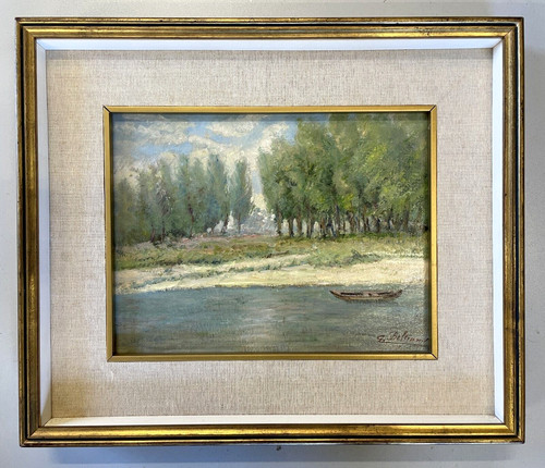 Antico dipinto olio - dipinto, g