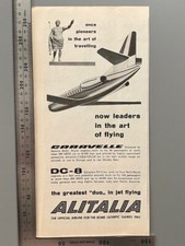 Alitalia DC-8 Jet Caravelle Airline Originale Vintage Pubblicità 1960 Advert