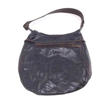 David Jones Borsa Spalla Donna Marrone Ecopelle Cerniera Grande 53x36 Look Usato