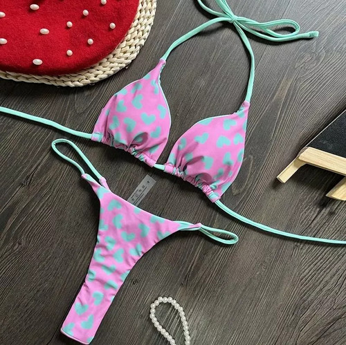 Mini bikini rosa con - mini,