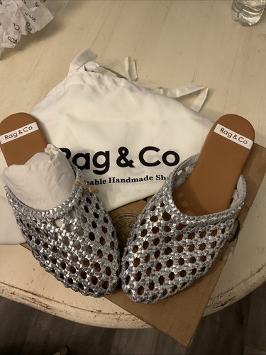 Mules rag tessuto argento - tessuto,