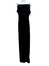 Maxi abito slip velluto nero