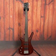 Basso Elettrico 5 Corde Marrone Opaco Massello Sinistro Palissandro Tastiera Corpo Cenere