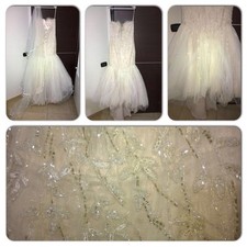 Abito Sposa Modello Sirena Tg 46 con Body intimo E Velo Matrimonio Wedding