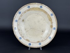 Ceramica Di Grottaglie Antico Piatto  Terracotta Invetriata Popolare XIX Sec.