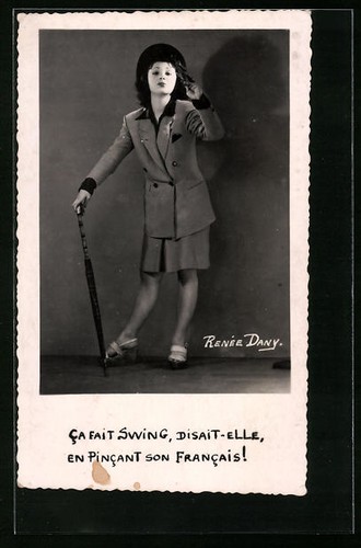 Cartolina attrice rené dany - cartolina,