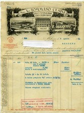 Fattura - Soc. Acc. Tommaso CUSINI - Milano 1953 (Tele e Tovaglierie Lino canapa