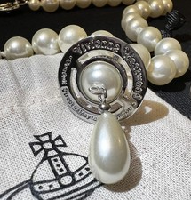 Collana girocollo goccia perle