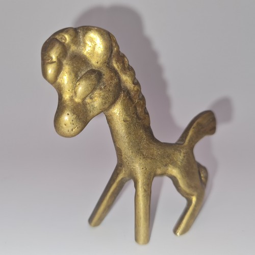 Statua cavallo ottone stile