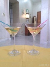 Martini coppe tête-à-tête cocktail aperitivo bicchieri calici vetro glasses logo