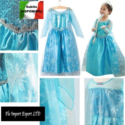 Frozen vestito carnevale elsa - vestito,