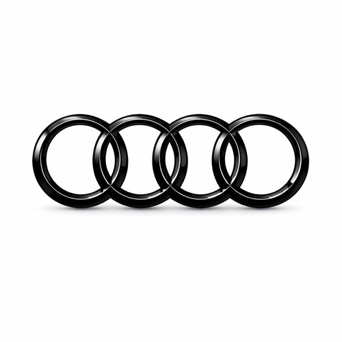 Logo audi nero lucido - lucido, 202mm