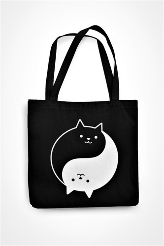 Ying yang kittens tote - ying,