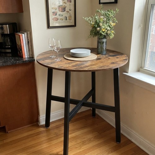 Industrial round dining table - industrial,