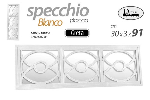 Specchio parete bianco - da,