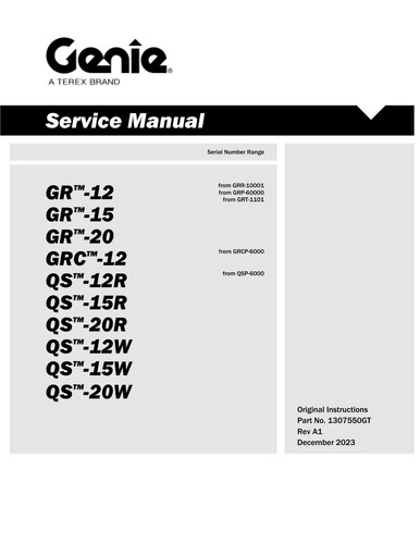 Manuale genie runabout gr12 - genie,