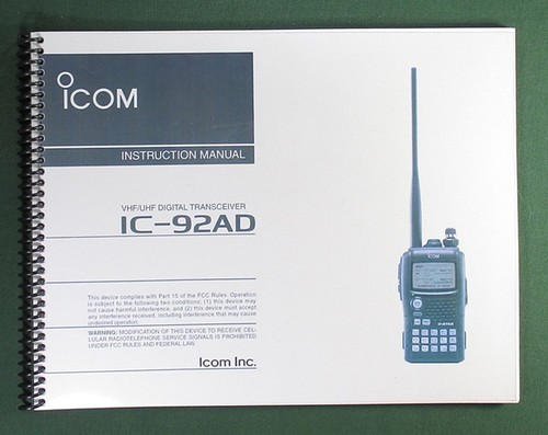 Icom 92ad manuale - ic-92ad,