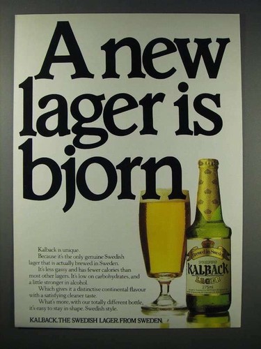 Pubblicità birra kalback 1980 - kalback,
