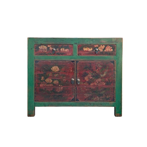 Vintage distressed green red - vintage,