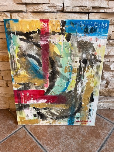 Quadro astratto dipinto - a, mano