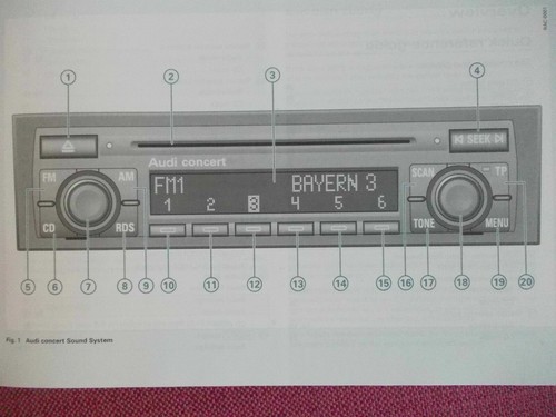 Audi concert audio radio - audi, cd