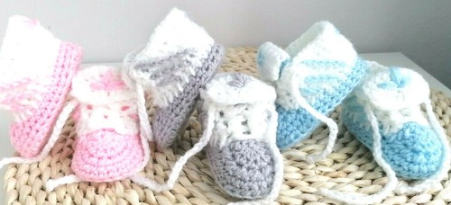 Scarpe all uncinetto neonato - all'uncinetto,