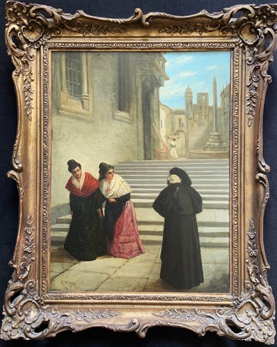 Sua riverenza dipinto olio - ''sua,