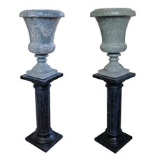 Coppia colonna marmo nero - in,