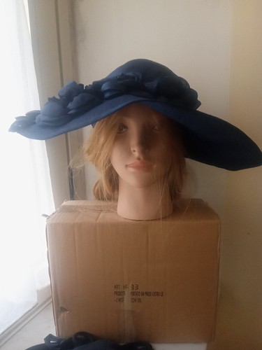 Vecchio cappello elegante blu - vecchio,