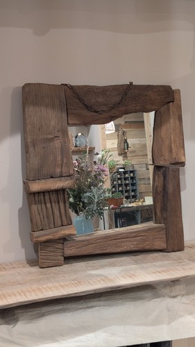 Specchio artigianale legno - specchio,