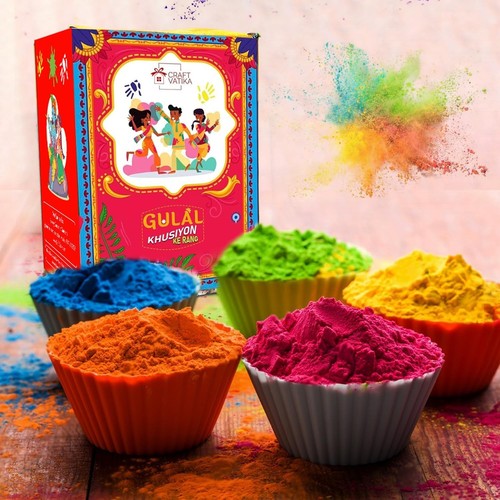 Holi gulal arancione - gulal,