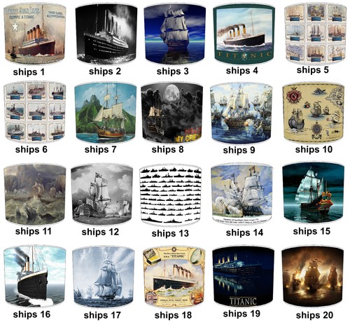 Vintage titanic ships paralume - vintage,