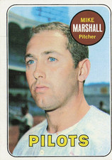 1969 topps mike marshall 17 - mike, #17